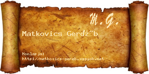 Matkovics Geréb névjegykártya